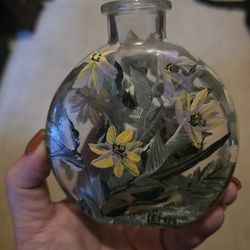 Beautiful hand painted glass