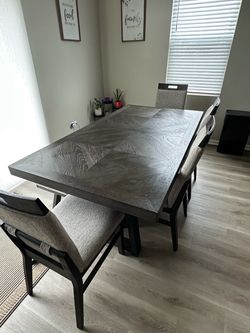 Extendable Dining Table Set with 4 Chairs and Bench