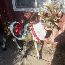VINTAGE RARE HOME ACCENTS HOLIDAY 4ft CHRISTMAS INDOOR/OUTDOOR LED REINDEER