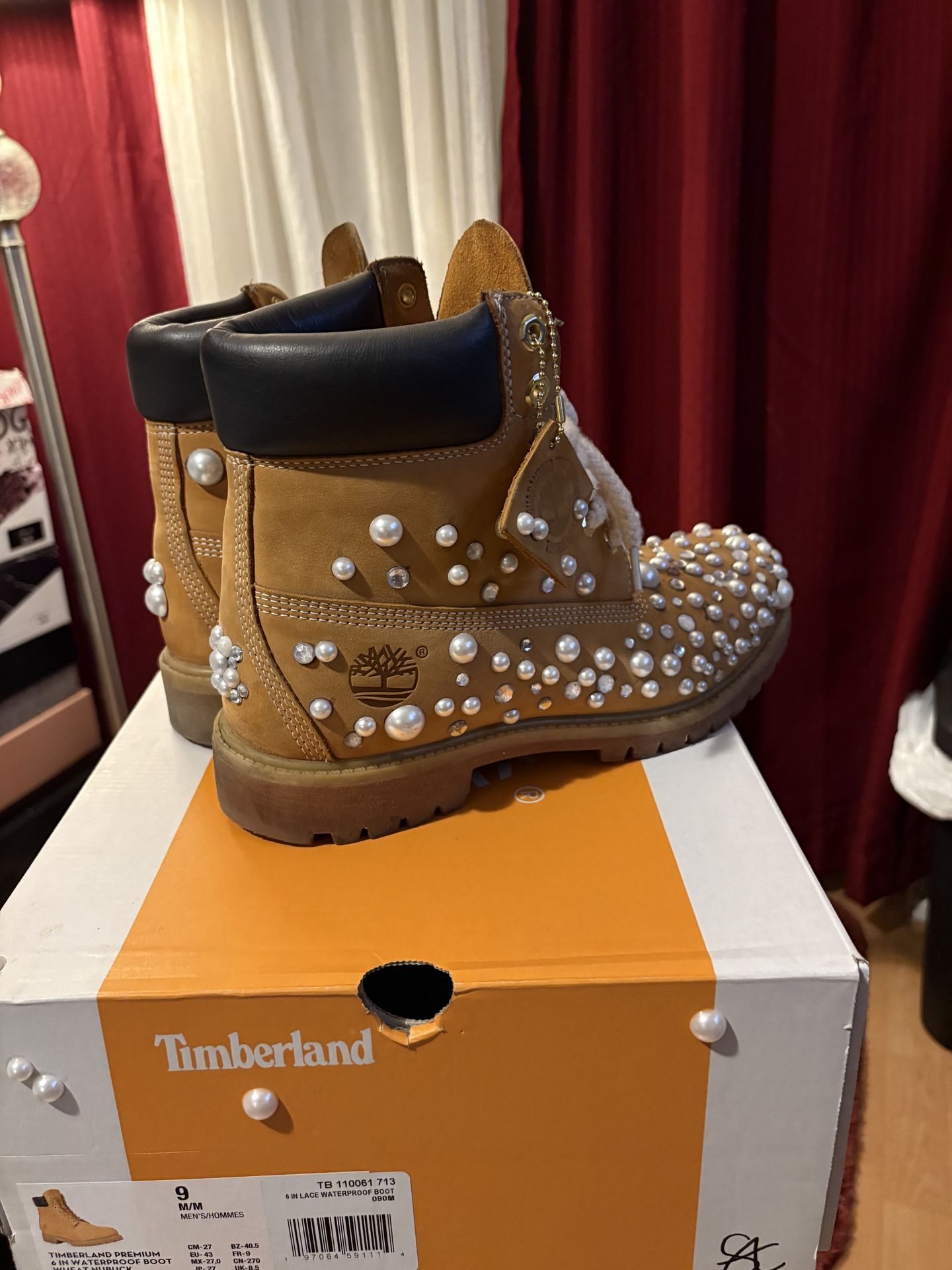Pearlized Timberland Boots Men size 9