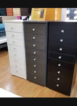 Compressed Wood Dresser With Rails