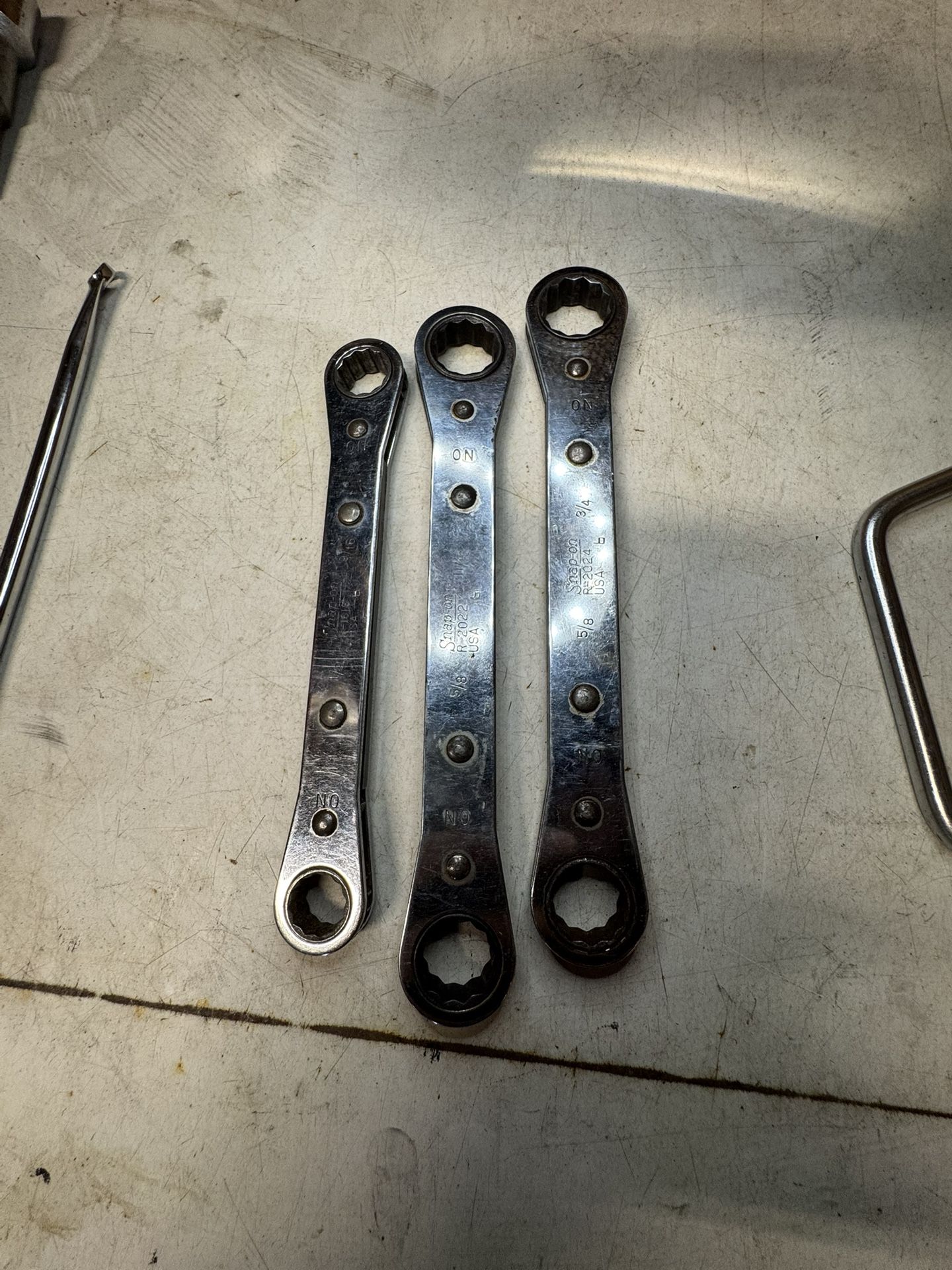 Snap-On Tools USA SAE 12pt Flat Double Ratcheting Wrench