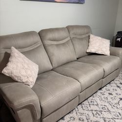 Microfiber Reclining Couch And Loveseat