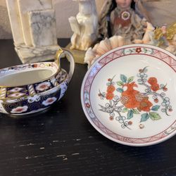 Vintage Handpainted Dish & Aynsley England Porcelain Bowl