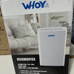 New Smart  New in box Dehumidifier 2000 Sq. Ft., 30 Pints, Max 50 Pints 1.6L Tank, App-Controlled, With 4.9 ft Drain Hose Low noise, for Living room, 