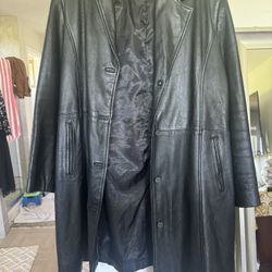 Genuine Leather Coat  2xl