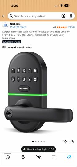 6 in 1 smart door lock