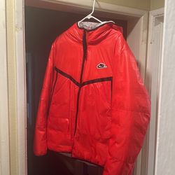 Red Nike puffer XXL