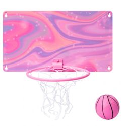 Pink Basketball Mini Hoop With Ball