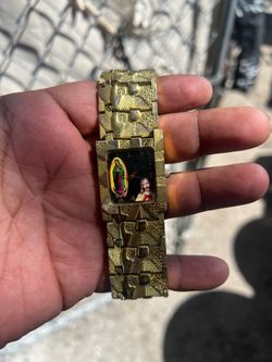 Mens gold plated watch