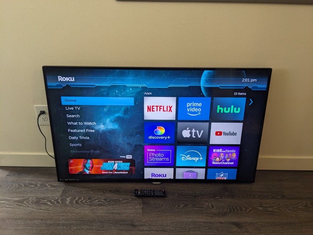 Philips 50" Class 4K 2160p UHD Smart LED TV - PixelPlus Ultra HD, 120hz Clear Motion Rate (Sports/Gaming), HDR10 (MSRP $400)