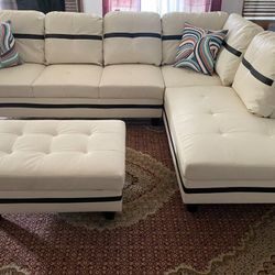 modern sectional sofa with storage ottoman