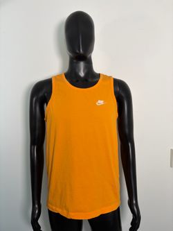 Nike Futura Swoosh Logo Men’s Running Workout Tank Top (Orange / Large)