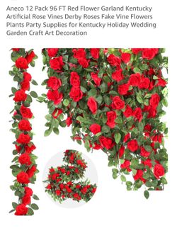 Red Flower Garland