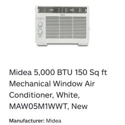Midea 5,000 BTU 150 Sq ft Mechanical Window Air Conditioner,white