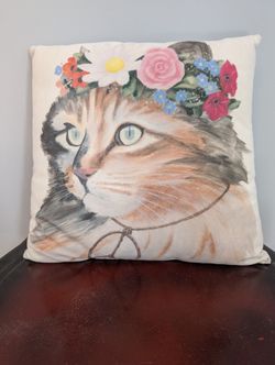 Cat Throw Pillow 