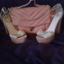 Hoco Heels And Hand Bag