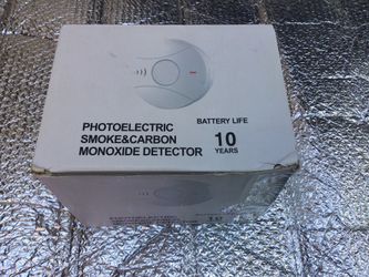 photoelectric smoke and carbon monoxide detector  ( 4 PACK ) 10 year battery life.