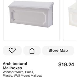Architectural Mailboxes Windsor White, Small, Plastic, Wall Mount Mailbox
