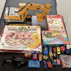 Vintage 70s 80s 90s Kids TV Trays, Toys, Puzzles, Books, and Games
