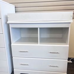 Brand New 2 Drawer Infant Changing Table Dresser, White, New and assembled