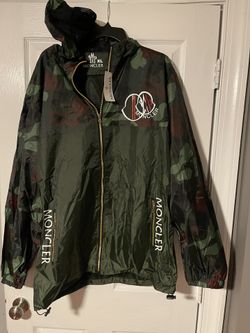 Moncler Windbreaker Jacket Army Green Size XL