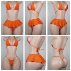 Gorgeous CUSTOM Made EXOTIC SKIRT BIKINI