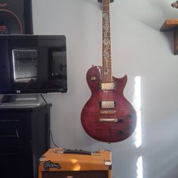 Jay  Turser Electric With Snake Inlay An Esteban Am