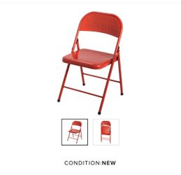 Supreme Metal folding chair RED IN HAND