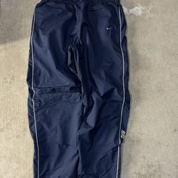 Y2K Navy blue Nike track pants with white piping size XXL