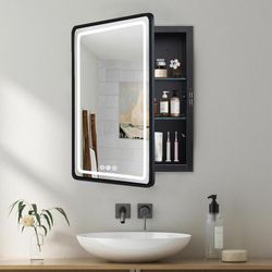 LED Medicine Cabinet with Mirror with Storage and Light