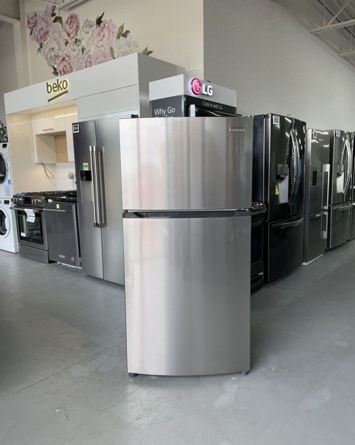 Frigidaire 13.9 Cu. Ft. Brushed Steel Top Freezer Refrigerator