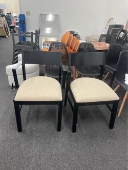 Assembled New Outdoor Dining Chairs Set of 2 Accent Armchairs with Padded Seat