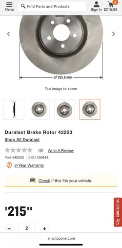 Front Disc Brake Rotor 07-14 Ford Mustang 