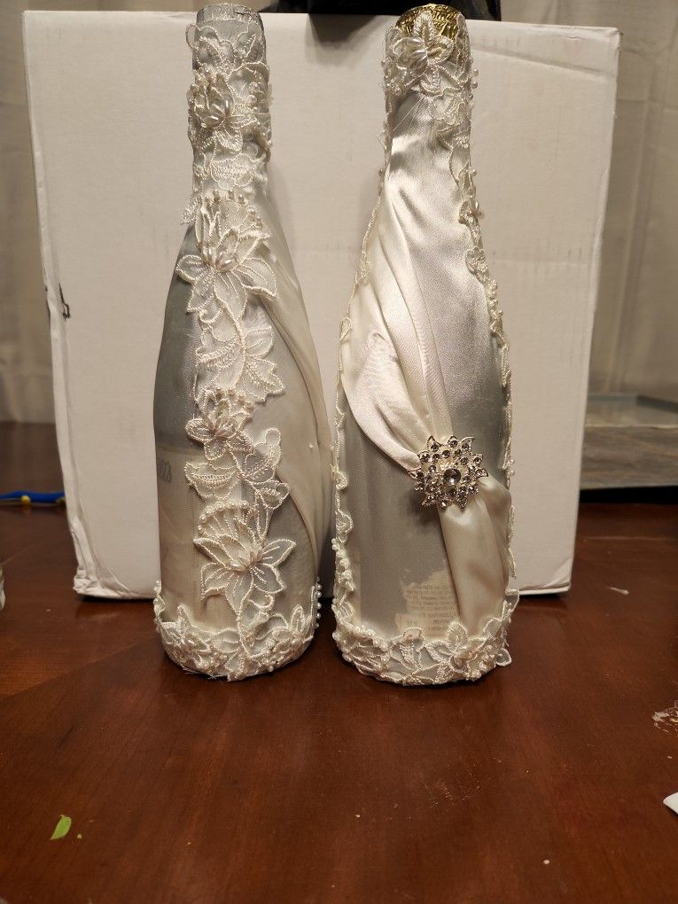 Wedding Decorated Champaign Bottles