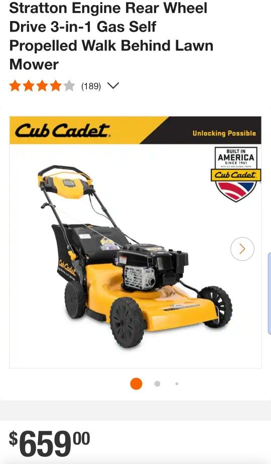 Lawn Mowers
Cub Cadet 23 in. Gas Self-Propelled Mower
(Making Way For New Inventory Sale)