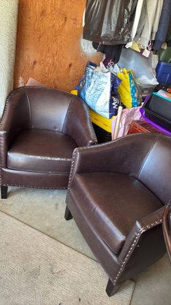 Two leather chairs