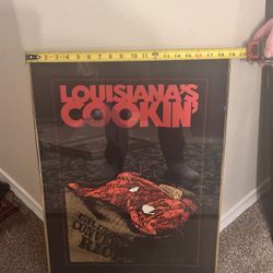 Louisiana Cookin Poster And Frame