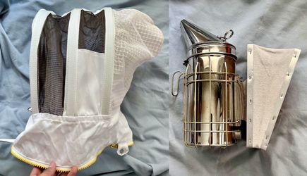 Bee Hive Smoker Stainless Steel And Veil Hood