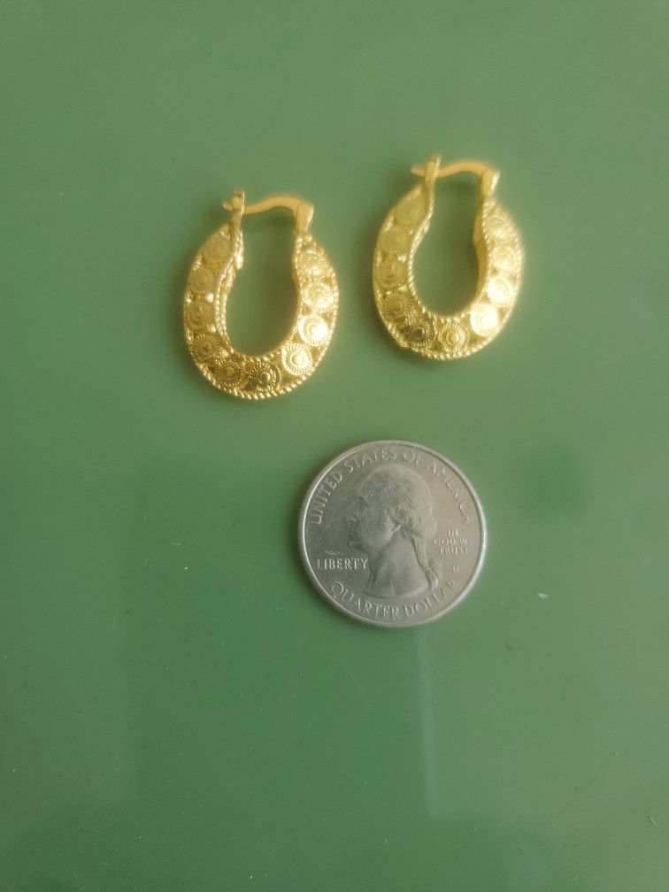 Earrings 24k Gold Plated