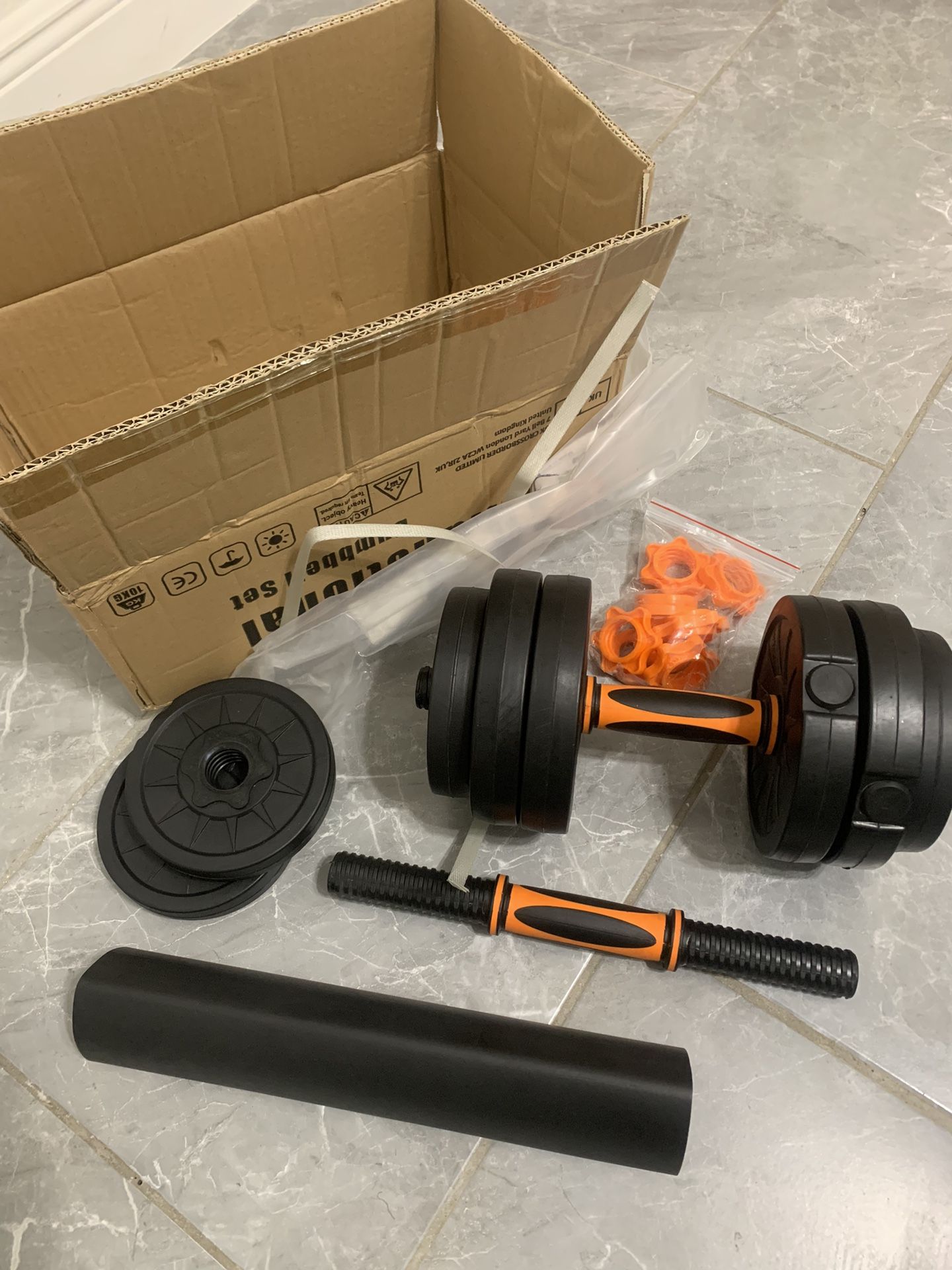 22 Lb Adjustable Dumbbell Set Fitness Training Home Use