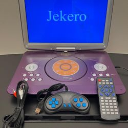 16.9'' Portable DVD Player with 14.1'' Large Swivel HD Screen, Kids DVD Players Portable with 6 Hrs 5000mAH Rechargeable Battery【Upgraded】, Sync TV, S