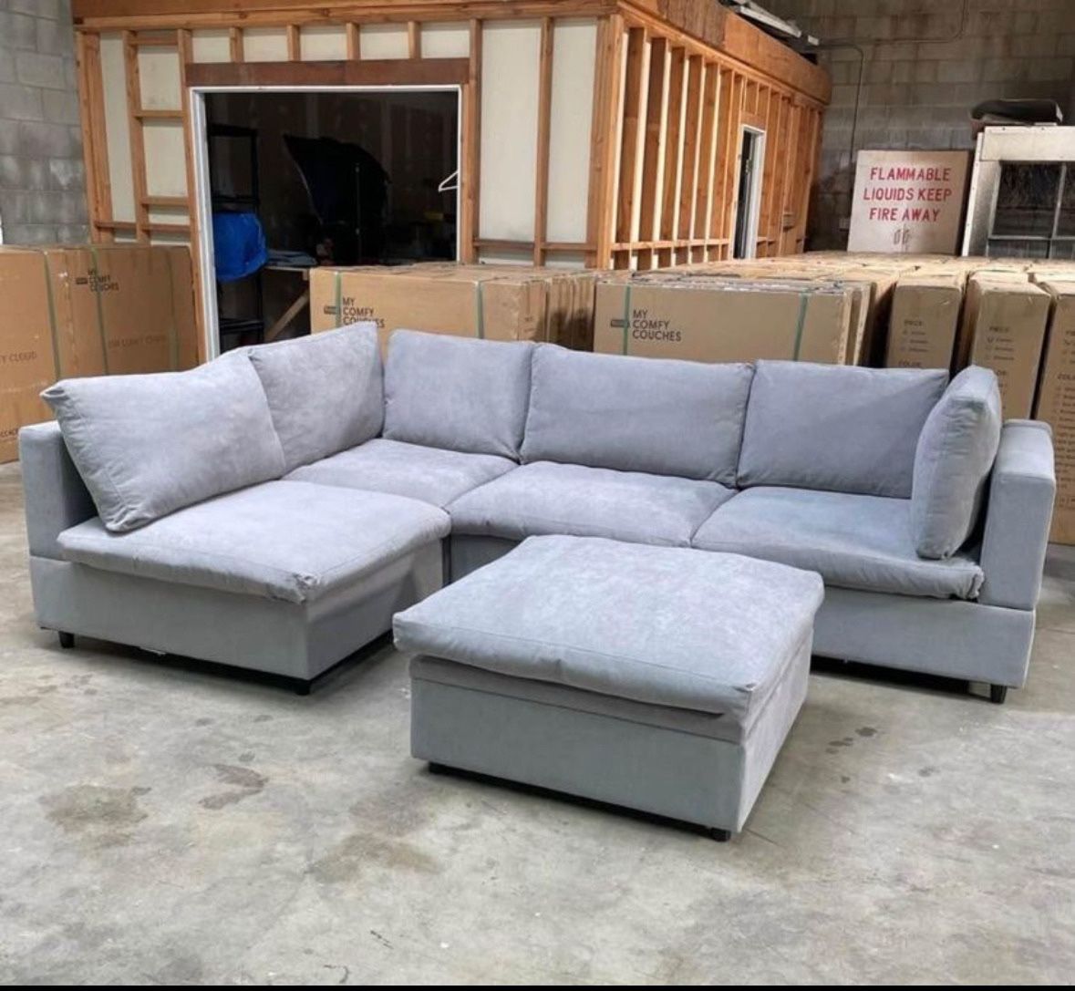 Cloud Dupe Sectional Couch *BRAND NEW* | Free Local Delivery 🚛
