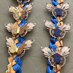 Hago collares para graduacion de billetes con liston o de dulces diferentes precios