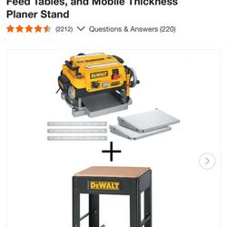 Dewalt Planer With Stand