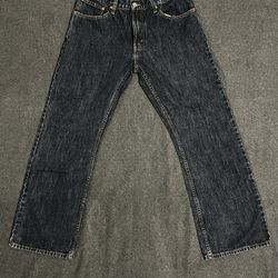 Levi's 505 black denim boot cut jeans