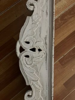 White rested shelf