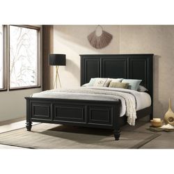 Cal King Coaster Sandy Beach Classic Panel Bed in Black Finish