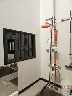 Emergency shower/eye wash.