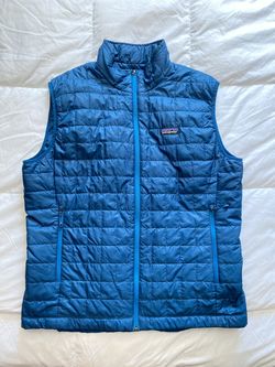 Patagonia Nano Puff Vest Blue Full Zip Puffer Men’s Size L